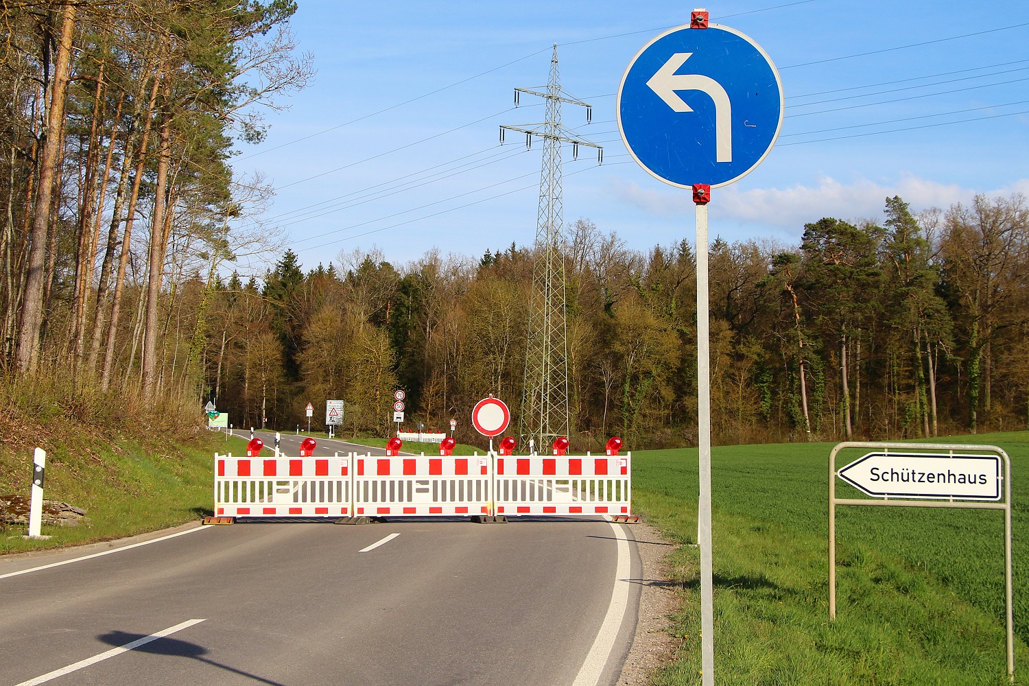 Straßensperrung Sulz-Kuppingen