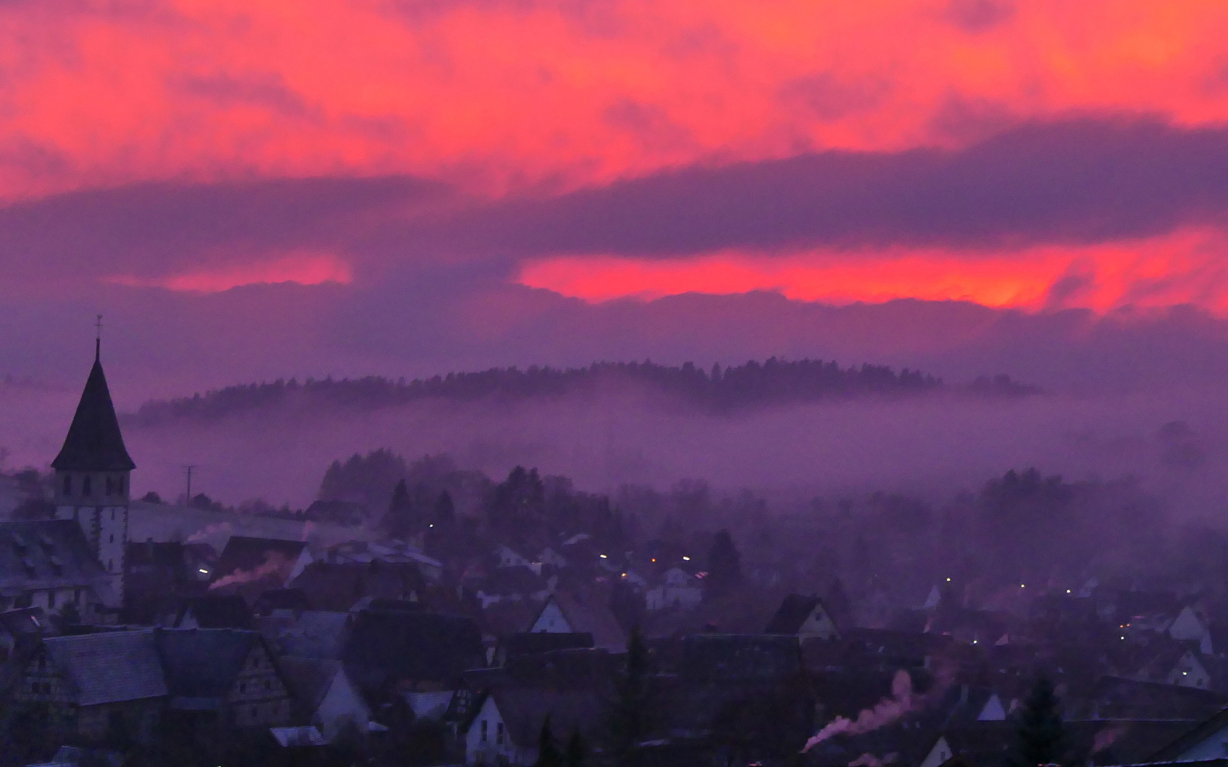 Gültlingen im Abendrot